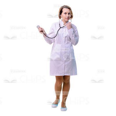 Cutout Physician Taking Off Medical Stethoscope-0