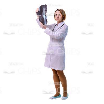 Half-Turned Cutout Doctor Holding X-Ray Images-0