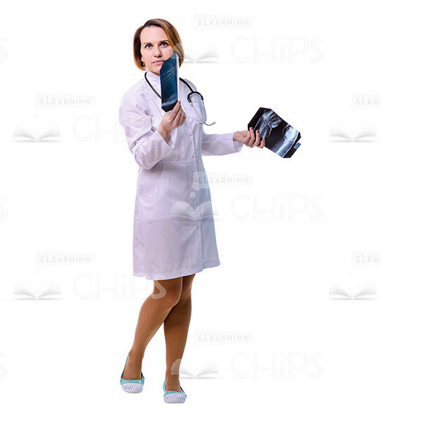 Cutout Photo Of Handsome Therapist Holding X-Ray Images-0