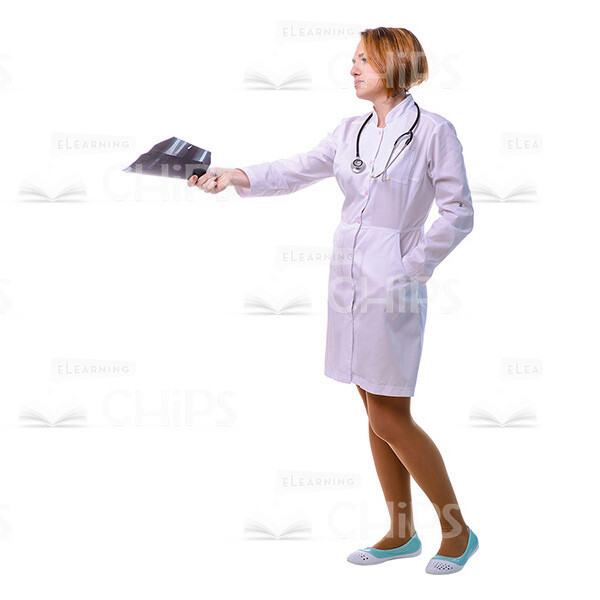 Half-Turned Cutout Doctor Gives The X-Ray Image-0