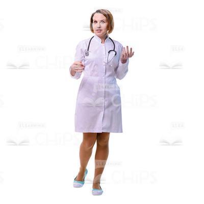 Cutout Image Of Nice Therapist Throwing Hands Up-0