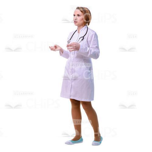 Cutout Image Of Serious Doctor Gesticulating With Both Hands-0