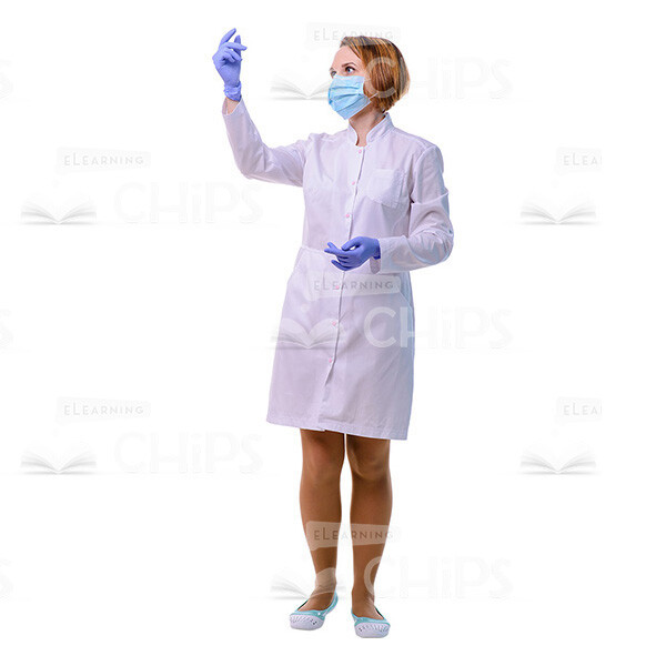 Female Doctor Conducting Researches Cutout Picture-0