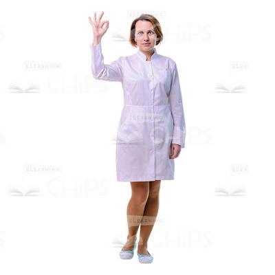 Confident Cutout Doctor Showing OK Gesture-0