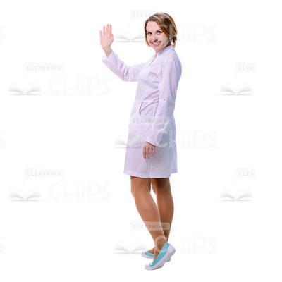 Friendly Pediatrician Waving Hand Cutout Photo-0