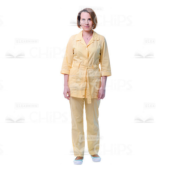Female Young Doctor Wearing Light Beige Uniform Cutout Photo Pack -31520