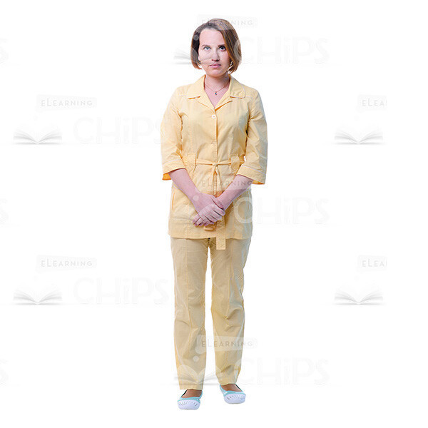 Female Young Doctor Wearing Light Beige Uniform Cutout Photo Pack -31521