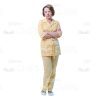 Female Young Doctor Wearing Light Beige Uniform Cutout Photo Pack -31541