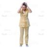 Female Young Doctor Wearing Light Beige Uniform Cutout Photo Pack -31546