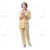 Female Young Doctor Wearing Light Beige Uniform Cutout Photo Pack -31559