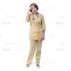 Female Young Doctor Wearing Light Beige Uniform Cutout Photo Pack -31563
