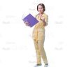 Female Young Doctor Wearing Light Beige Uniform Cutout Photo Pack -31564