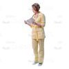 Female Young Doctor Wearing Light Beige Uniform Cutout Photo Pack -31568