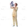 Female Young Doctor Wearing Light Beige Uniform Cutout Photo Pack -31577