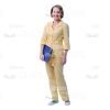 Female Young Doctor Wearing Light Beige Uniform Cutout Photo Pack -31588