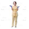 Female Young Doctor Wearing Light Beige Uniform Cutout Photo Pack -31598