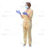 Female Young Doctor Wearing Light Beige Uniform Cutout Photo Pack -31612