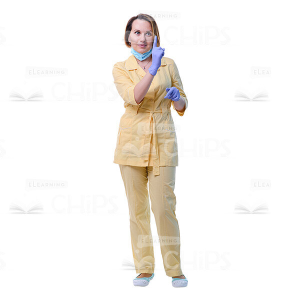 Female Young Doctor Wearing Light Beige Uniform Cutout Photo Pack -31618