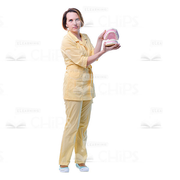 Female Young Doctor Wearing Light Beige Uniform Cutout Photo Pack -31626