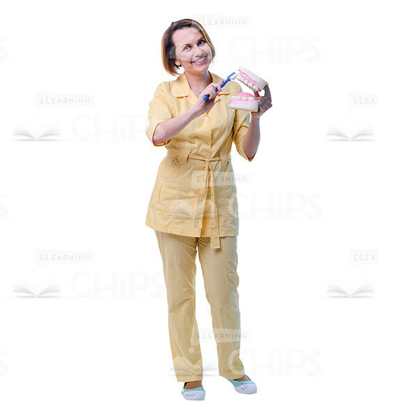 Female Young Doctor Wearing Light Beige Uniform Cutout Photo Pack -31631