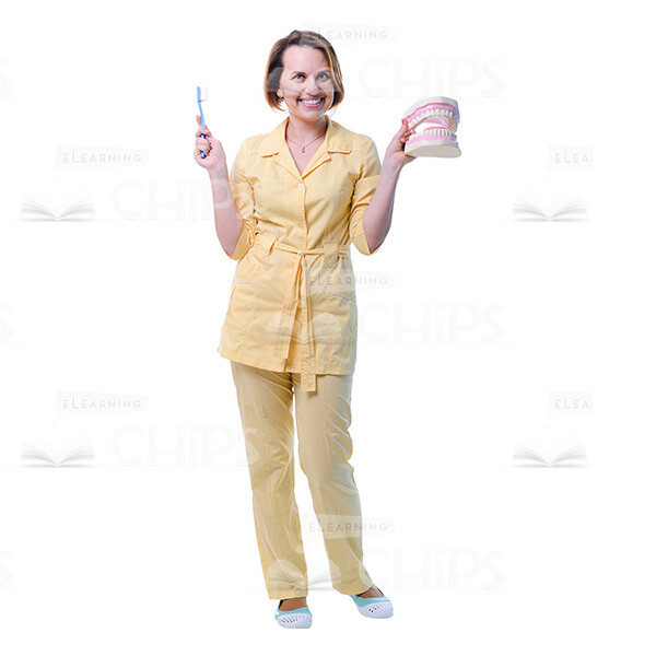 Female Young Doctor Wearing Light Beige Uniform Cutout Photo Pack -31632
