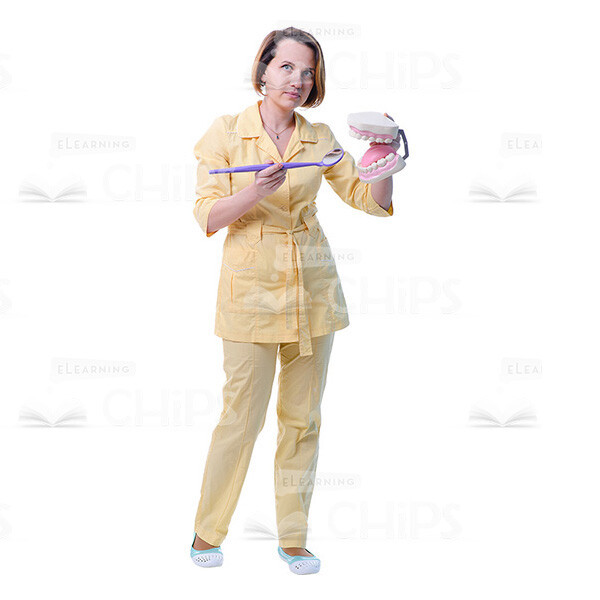 Female Young Doctor Wearing Light Beige Uniform Cutout Photo Pack -31634