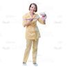 Female Young Doctor Wearing Light Beige Uniform Cutout Photo Pack -31635
