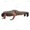 Young Soldier Pushing-up Cutout Photo-0