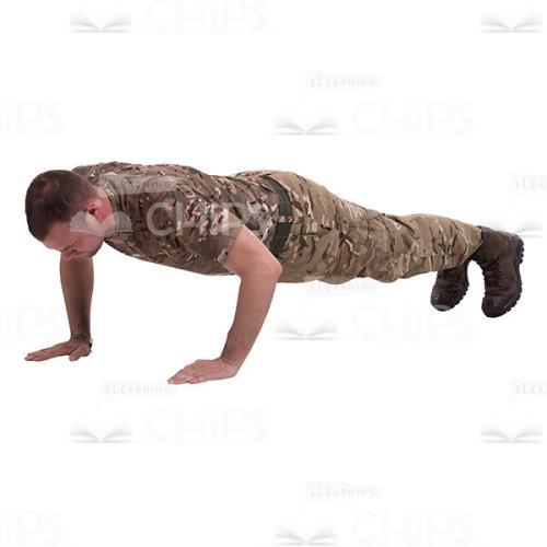 Young Soldier In The Pushing-up Stand Cutout Photo-0