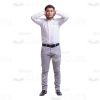 Young Businessman With Closed Ears Cutout Photo-0