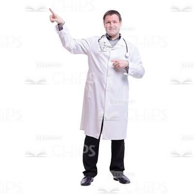 Pointing Up Doctor Cutout Photo-0