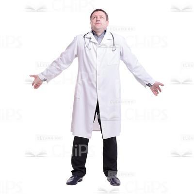 Doctor With Do Not Know Gesture Cutout Photo-0