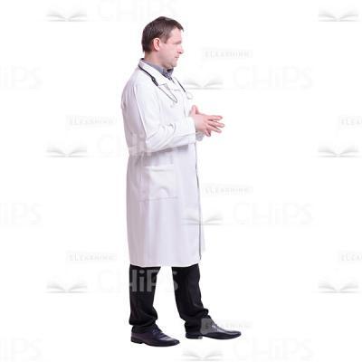 Profile View Walking Doctor Cutout Photo-0