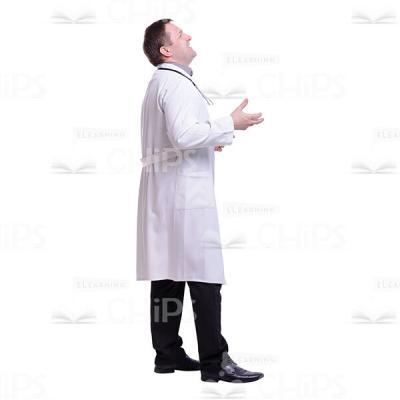 Profile View Laughing Doctor Cutout Photo-0