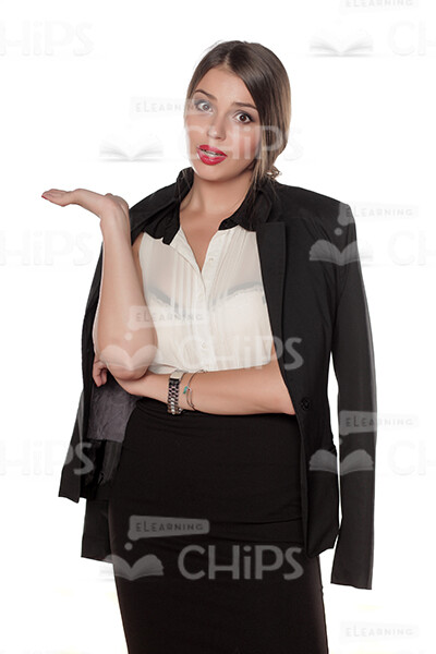 Attractive Businesswoman Explaining Smth. Stock Photo-0