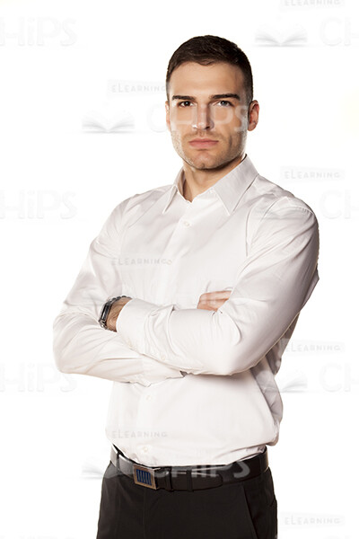 Serious Young Business Man In Classic Wear Stock Photo-0