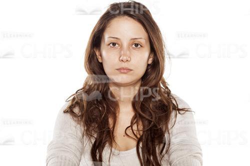 Close-Up Face Portrait Of Young Woman Without Makeup Stock Photo Pack-32089