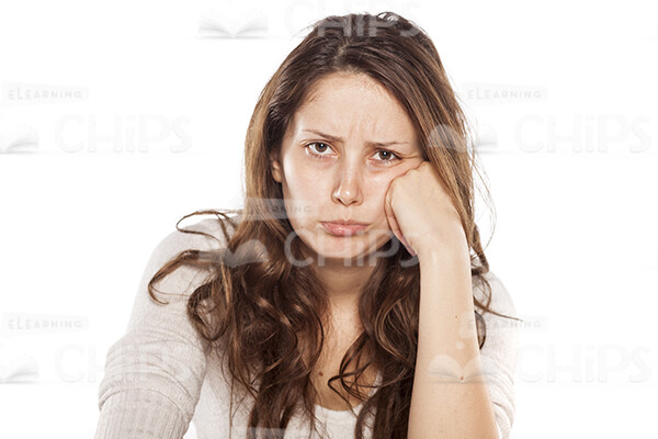 Close-Up Face Portrait Of Young Woman Without Makeup Stock Photo Pack-32093