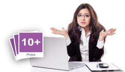 Cute Female Office Worker With Laptop Stock Photo Pack-0