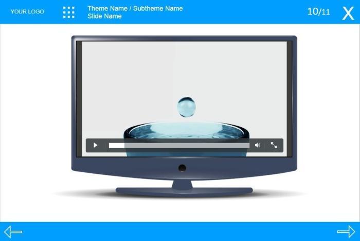 Blue Vertical Control Bar Course Starter Template — iSpring Suite-51680