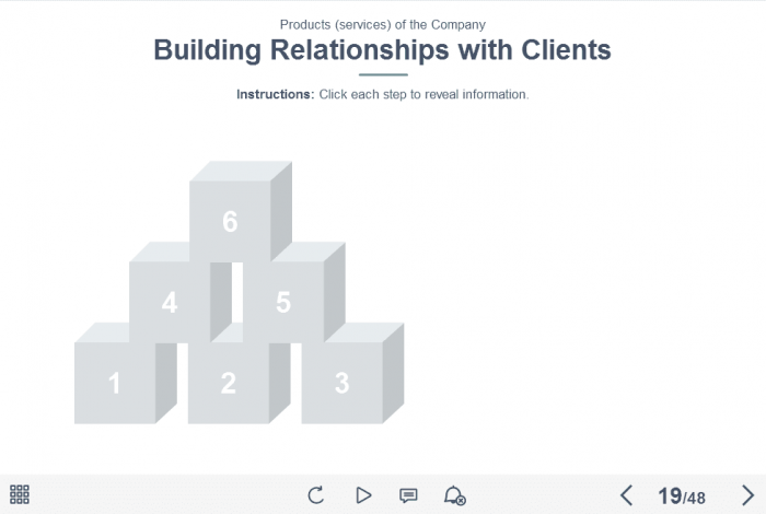 Clickable Grey Cubes — eLearning Template