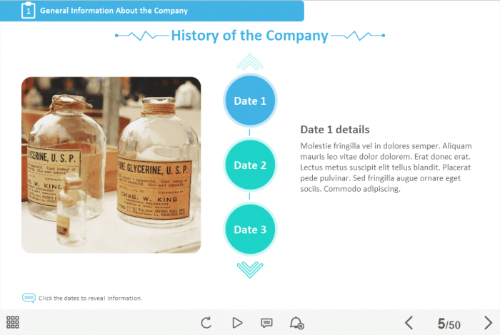 Slide with Timeline — Lectora Course Player