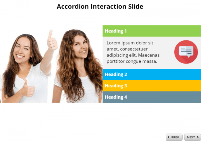 Accordion Interaction — eLearning Course Template