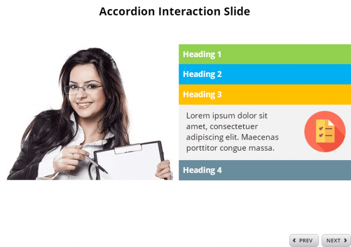 Accordion Interaction — Storyline 360 Course Player