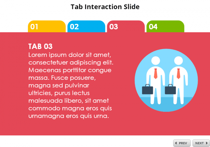 Tab Interaction — Course Template for Storyline 360