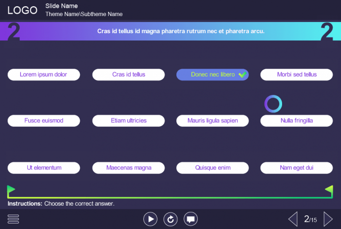 Single Choice Questions — Download Storyline Template