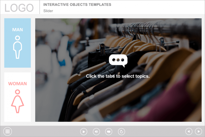 Two Clickable Tabs — Storyline Templates for eLearning