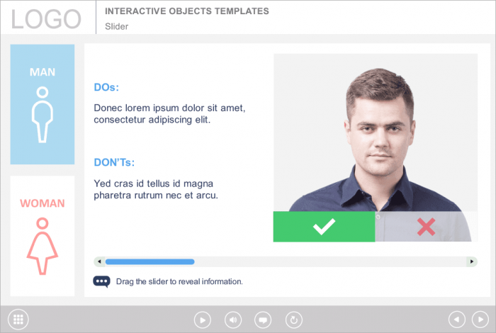 Interaction With Slider — Download Storyline Template