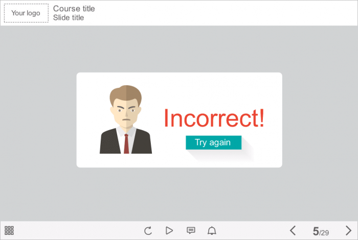 Feedback Message — Download Storyline Templates for eLearning Courses