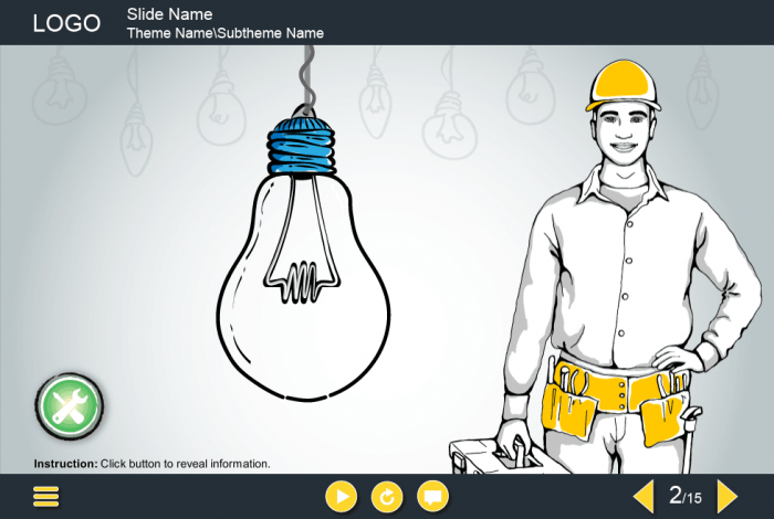 Vector Man And Lightbulb — Download Storyline Templates for eLearning Courses